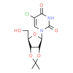 ChemSpider 2D Image | 5-Chloro-2',3'-O-isopropylideneuridine | C12H15ClN2O6