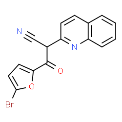 ChemSpider 2D Image | 3-(5-Bromo-2-furyl)-3-oxo-2-(2-quinolinyl)propanenitrile | C16H9BrN2O2