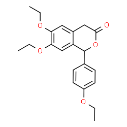 ChemSpider 2D Image | 6,7-Diethoxy-1-(4-ethoxyphenyl)-1,4-dihydro-3H-isochromen-3-one | C21H24O5