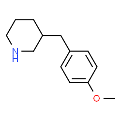 ChemSpider 2D Image | 3-(4-Methoxybenzyl)piperidine | C13H19NO