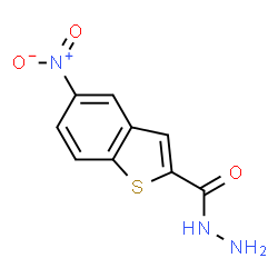 ChemSpider 2D Image | 5-Nitro-1-benzothiophene-2-carbohydrazide | C9H7N3O3S
