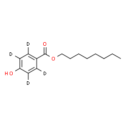 ChemSpider 2D Image | Octyl 4-hydroxy(~2~H_4_)benzoate | C15H18D4O3