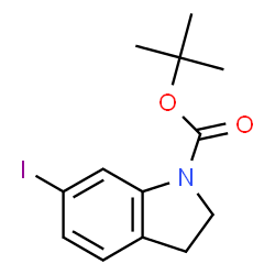 ChemSpider 2D Image | 1-Boc-6-iodo-2,3-dihydro-indole | C13H16INO2