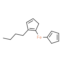 ChemSpider 2D Image | (2-Butyl-1,3-cyclopentadien-1-yl)(1,3-cyclopentadien-1-yl)iron | C14H18Fe