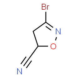 ChemSpider 2D Image | 3-Bromo-4,5-dihydro-1,2-oxazole-5-carbonitrile | C4H3BrN2O