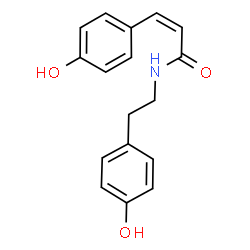 ChemSpider 2D Image | (2Z)-3-(4-Hydroxyphenyl)-N-[2-(4-hydroxyphenyl)ethyl]acrylamide | C17H17NO3
