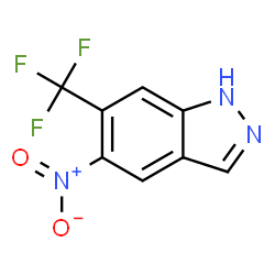 ChemSpider 2D Image | 5-Nitro-6-(trifluoromethyl)-1H-indazole | C8H4F3N3O2