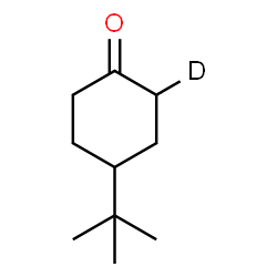 ChemSpider 2D Image | 4-(2-Methyl-2-propanyl)(2-~2~H_1_)cyclohexanone | C10H17DO