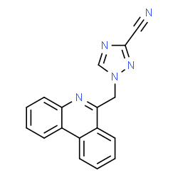 ChemSpider 2D Image | 1-(6-Phenanthridinylmethyl)-1H-1,2,4-triazole-3-carbonitrile | C17H11N5