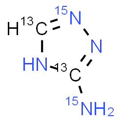 ChemSpider 2D Image | (~13~C_2_,1-~15~N)-1H-1,2,4-Triazol-3-(~15~N)amine | 13C2H4N215N2