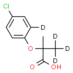 ChemSpider 2D Image | Clofibric-d4 Acid (4-chlorophenyl-d4) | C10H7D4ClO3