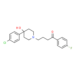 ChemSpider 2D Image | 4-[4-(4-Chlorophenyl)-4-hydroxy-1-piperidinyl]-1-[4-(~19~F)fluorophenyl]-1-butanone | C21H23Cl19FNO2