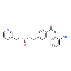 ChemSpider 2D Image | 3-Pyridinylmethyl {4-[(2-aminophenyl)carbamoyl]benzyl}(~11~C)carbamate | C2011CH20N4O3