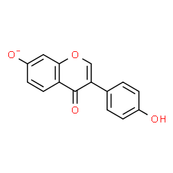 ChemSpider 2D Image | 3-(4-Hydroxyphenyl)-4-oxo-4H-chromen-7-olate | C15H9O4
