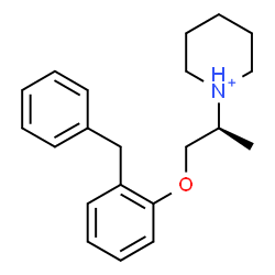 ChemSpider 2D Image | 1-[(2S)-1-(2-Benzylphenoxy)-2-propanyl]piperidinium | C21H28NO