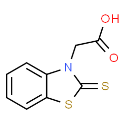 ChemSpider 2D Image | (2-Thioxo-1,3-benzothiazol-3(2H)-yl)acetic acid | C9H7NO2S2