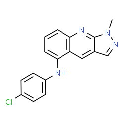 ChemSpider 2D Image | N-(4-Chlorophenyl)-1-methyl-1H-pyrazolo[3,4-b]quinolin-5-amine | C17H13ClN4