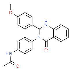 ChemSpider 2D Image | N-{4-[2-(4-Methoxyphenyl)-4-oxo-1,4-dihydro-3(2H)-quinazolinyl]phenyl}acetamide | C23H21N3O3