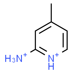ChemSpider 2D Image | 2-Ammonio-4-methylpyridinium | C6H10N2