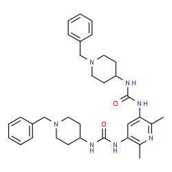 ChemSpider 2D Image | 1,1'-(2,6-Dimethyl-3,5-pyridinediyl)bis[3-(1-benzyl-4-piperidinyl)urea] | C33H43N7O2