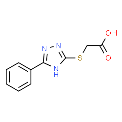 ChemSpider 2D Image | (5-Phenyl-4H-[1,2,4]triazol-3-ylsulfanyl)-acetic acid | C10H9N3O2S