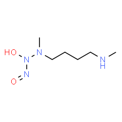 ChemSpider 2D Image | 2-Hydroxy-1-methyl-1-[4-(methylamino)butyl]-3-oxotriazane | C6H16N4O2