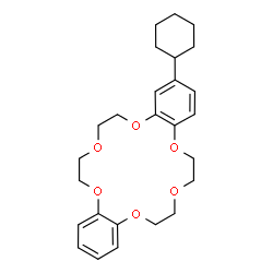ChemSpider 2D Image | 2-Cyclohexyl-6,7,9,10,17,18,20,21-octahydrodibenzo[b,k][1,4,7,10,13,16]hexaoxacyclooctadecine | C26H34O6