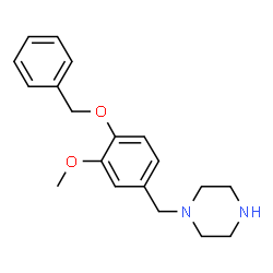 ChemSpider 2D Image | 1-[4-(Benzyloxy)-3-methoxybenzyl]piperazine | C19H24N2O2