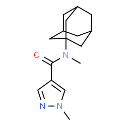 ChemSpider 2D Image | N-(Adamantan-1-yl)-N,1-dimethyl-1H-pyrazole-4-carboxamide | C16H23N3O