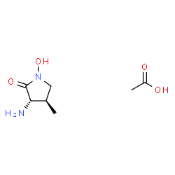 ChemSpider 2D Image | (3S,4R)-3-Amino-1-hydroxy-4-methyl-2-pyrrolidinone acetate (1:1) | C7H14N2O4
