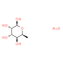 ChemSpider 2D Image | 6-Deoxy-beta-L-gulopyranose hydrate (1:1) | C6H14O6