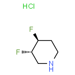 ChemSpider 2D Image | trans-3,4-Difluoropiperidine hydrochloride | C5H10ClF2N