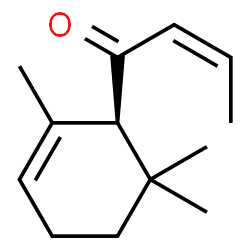ChemSpider 2D Image | (2Z)-1-[(1S)-2,6,6-Trimethyl-2-cyclohexen-1-yl]-2-buten-1-one | C13H20O