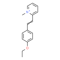 ChemSpider 2D Image | 2-[2-(4-Ethoxyphenyl)vinyl]-1-methylpyridinium | C16H18NO