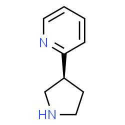 ChemSpider 2D Image | 2-[(3S)-3-Pyrrolidinyl]pyridine | C9H12N2