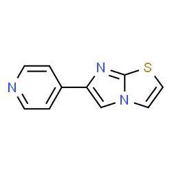 ChemSpider 2D Image | 6-(4-Pyridinyl)imidazo[2,1-b]thiazole | C10H7N3S