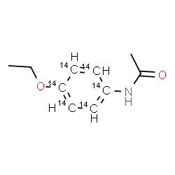 ChemSpider 2D Image | N-[4-Ethoxy(~14~C_6_)phenyl]acetamide | C414C6H13NO2