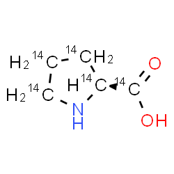 ChemSpider 2D Image | L-(~14~C_5_)Proline | 14C5H9NO2