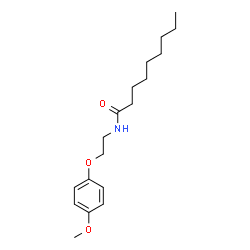 ChemSpider 2D Image | N-[2-(4-Methoxyphenoxy)ethyl]nonanamide | C18H29NO3