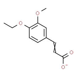 ChemSpider 2D Image | 3-(4-Ethoxy-3-methoxyphenyl)acrylate | C12H13O4