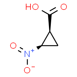ChemSpider 2D Image | (1S,2R)-2-Nitrocyclopropanecarboxylic acid | C4H5NO4