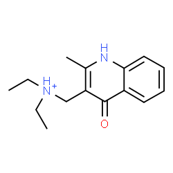 ChemSpider 2D Image | N-Ethyl-N-[(2-methyl-4-oxo-1,4-dihydro-3-quinolinyl)methyl]ethanaminium | C15H21N2O
