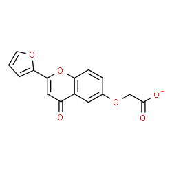 ChemSpider 2D Image | {[2-(2-Furyl)-4-oxo-4H-chromen-6-yl]oxy}acetate | C15H9O6