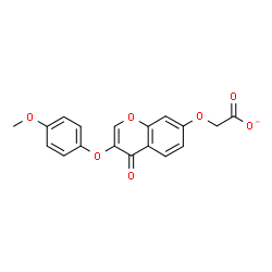 ChemSpider 2D Image | {[3-(4-Methoxyphenoxy)-4-oxo-4H-chromen-7-yl]oxy}acetate | C18H13O7