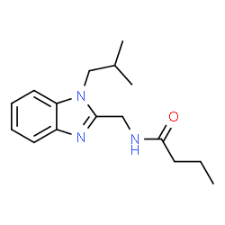 ChemSpider 2D Image | N-[(1-Isobutyl-1H-benzimidazol-2-yl)methyl]butanamide | C16H23N3O