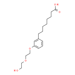 ChemSpider 2D Image | 8-(3-(2-(2-Hydroxyethoxy)ethoxy)phenyl)octanoic acid | C18H28O5