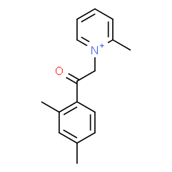 ChemSpider 2D Image | 1-[2-(2,4-Dimethylphenyl)-2-oxoethyl]-2-methylpyridinium | C16H18NO