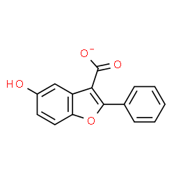 ChemSpider 2D Image | 5-Hydroxy-2-phenyl-1-benzofuran-3-carboxylate | C15H9O4