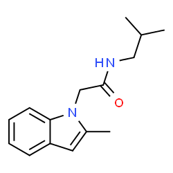 ChemSpider 2D Image | N-Isobutyl-2-(2-methyl-1H-indol-1-yl)acetamide | C15H20N2O