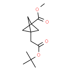 ChemSpider 2D Image | Methyl 3-{2-[(2-methyl-2-propanyl)oxy]-2-oxoethyl}bicyclo[1.1.1]pentane-1-carboxylate | C13H20O4